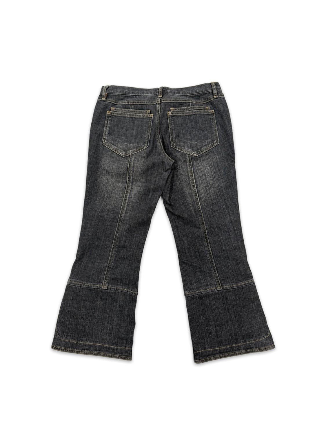 빈티지 블랙 워싱 데남 8부 부츠컷 팬츠 상품이미지4