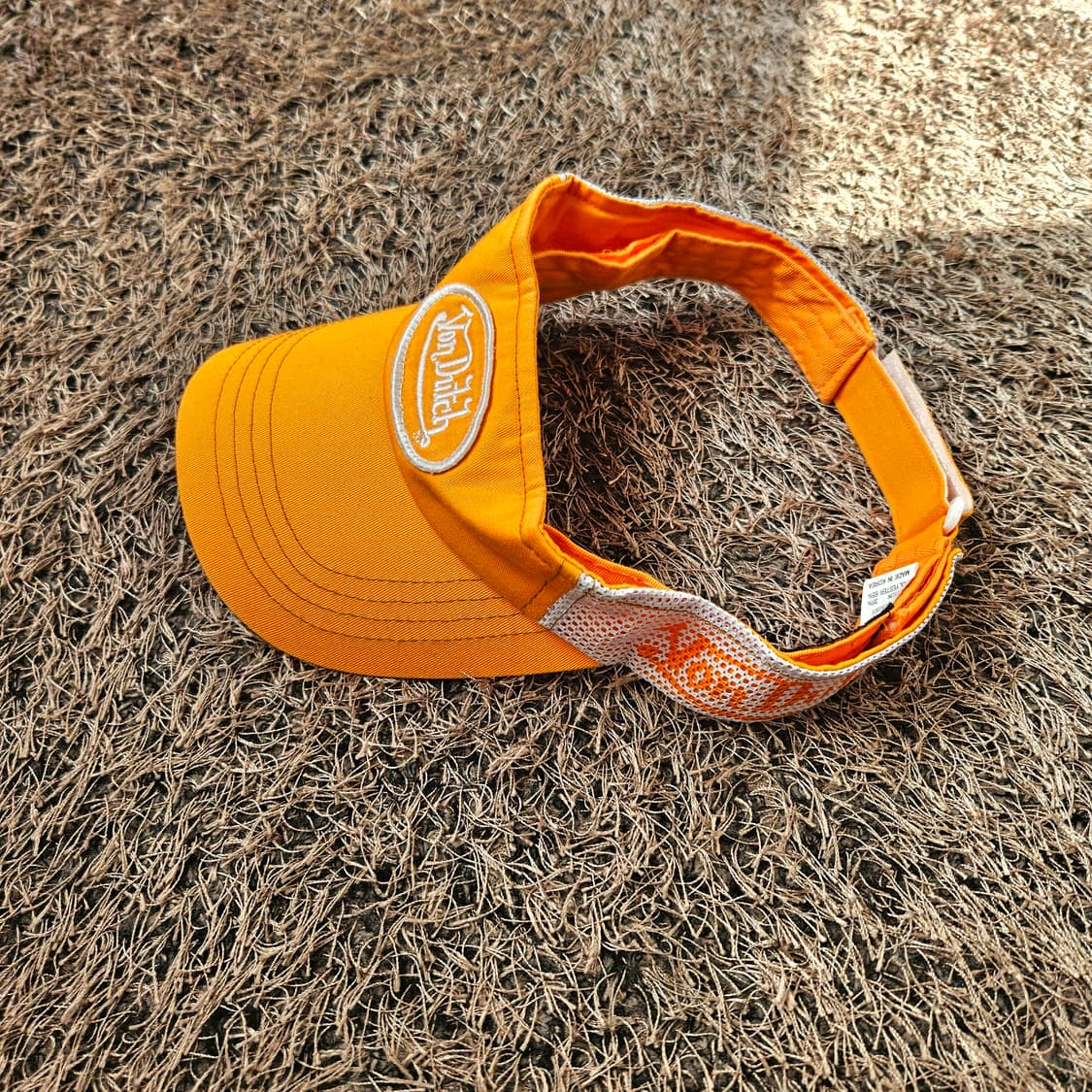 본터치(Vondutch) Y2k 시그니쳐 자수 오렌지 썬캡 상품이미지2