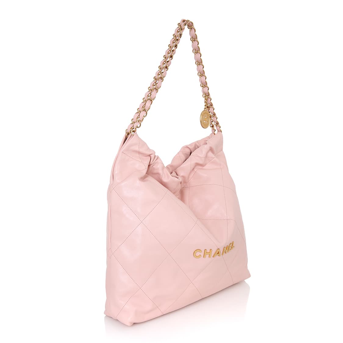 샤넬 22백 미듐 핑크 투투백 카프스킨 체인숄더 AS3261 상품이미지4