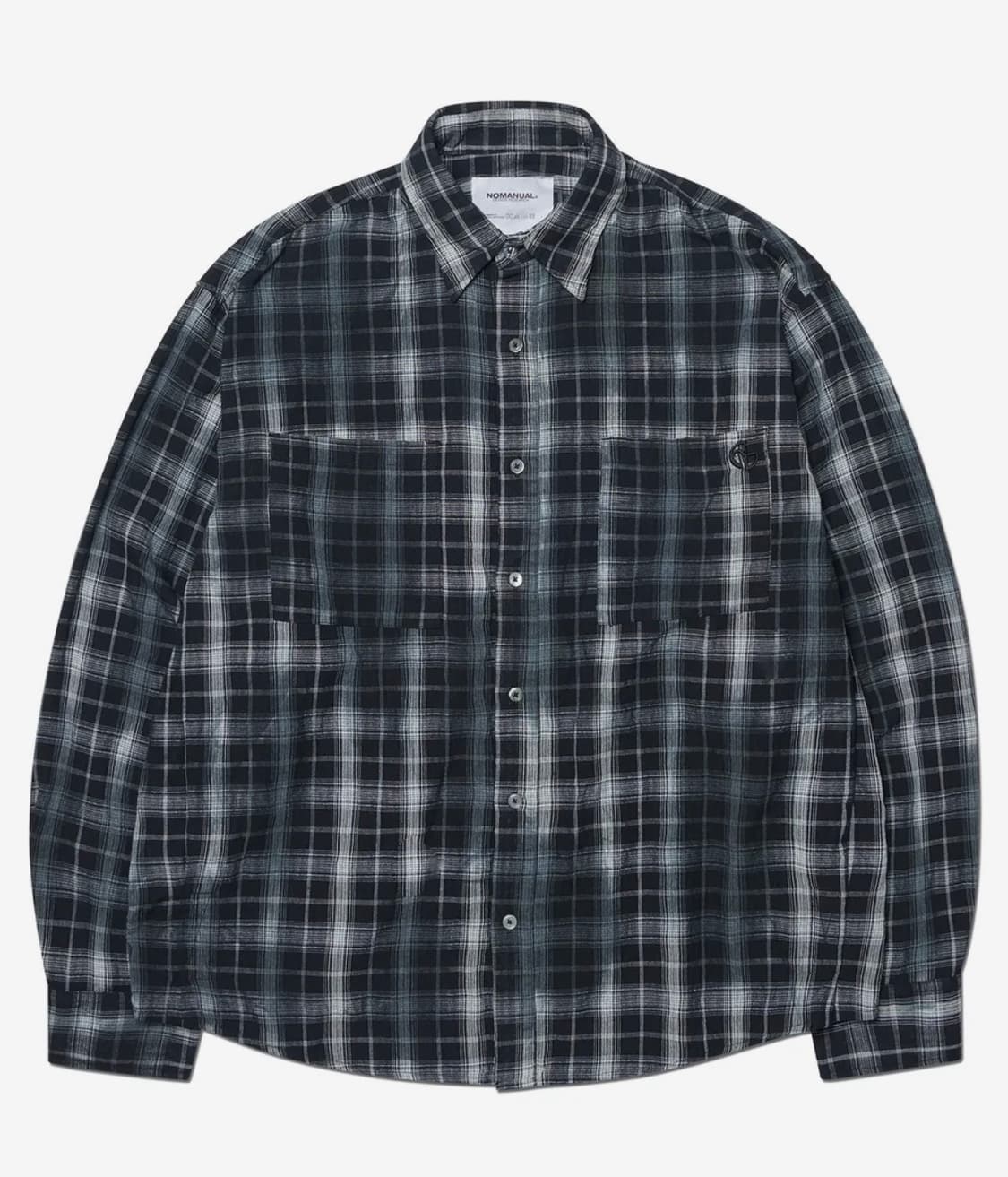 노매뉴얼 O.D CHECK SHIRT - BLACK 상품이미지1