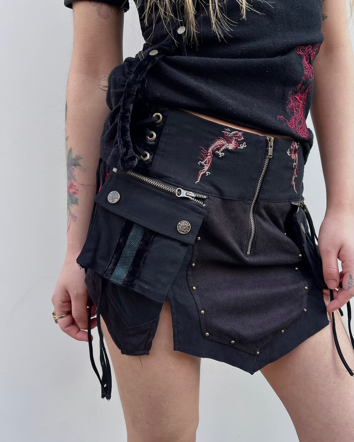 오즈온 오리엔탈 포켓 디테일 스커트 상품이미지3