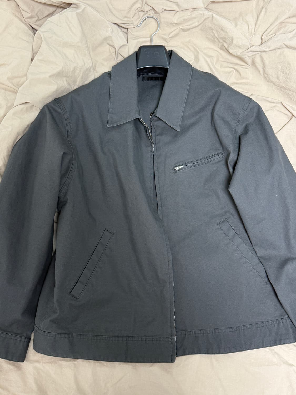 유니클로 집업블루종 3XL 다크그레이 상품이미지2