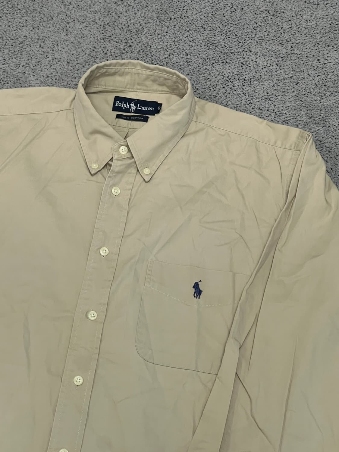 (105) 폴로 랄프로렌 원포켓 코튼 셔츠 베이지 상품이미지2