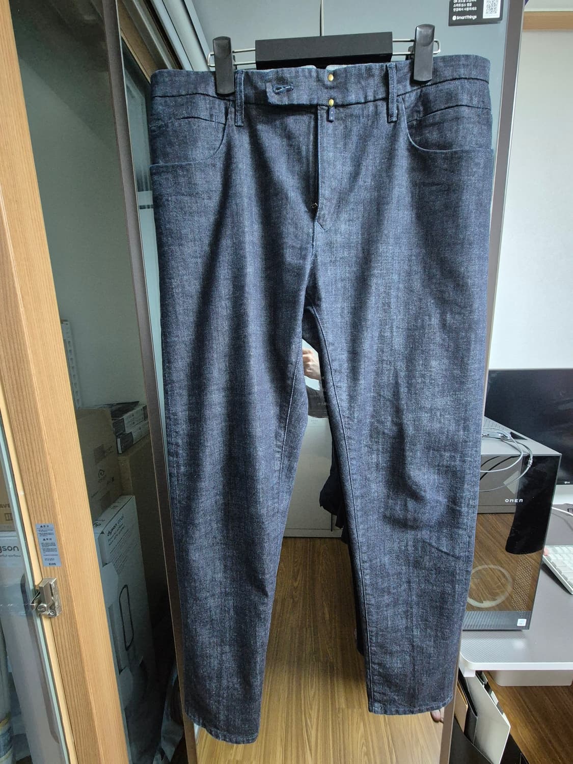 슬로웨어 테이퍼드핏 생지 데님 팬츠 34 상품이미지2
