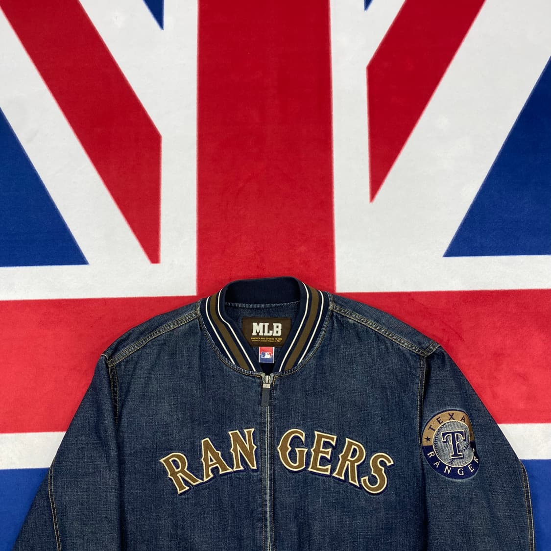 MLB 레인저스 데님 바시티자켓 100 상품이미지3