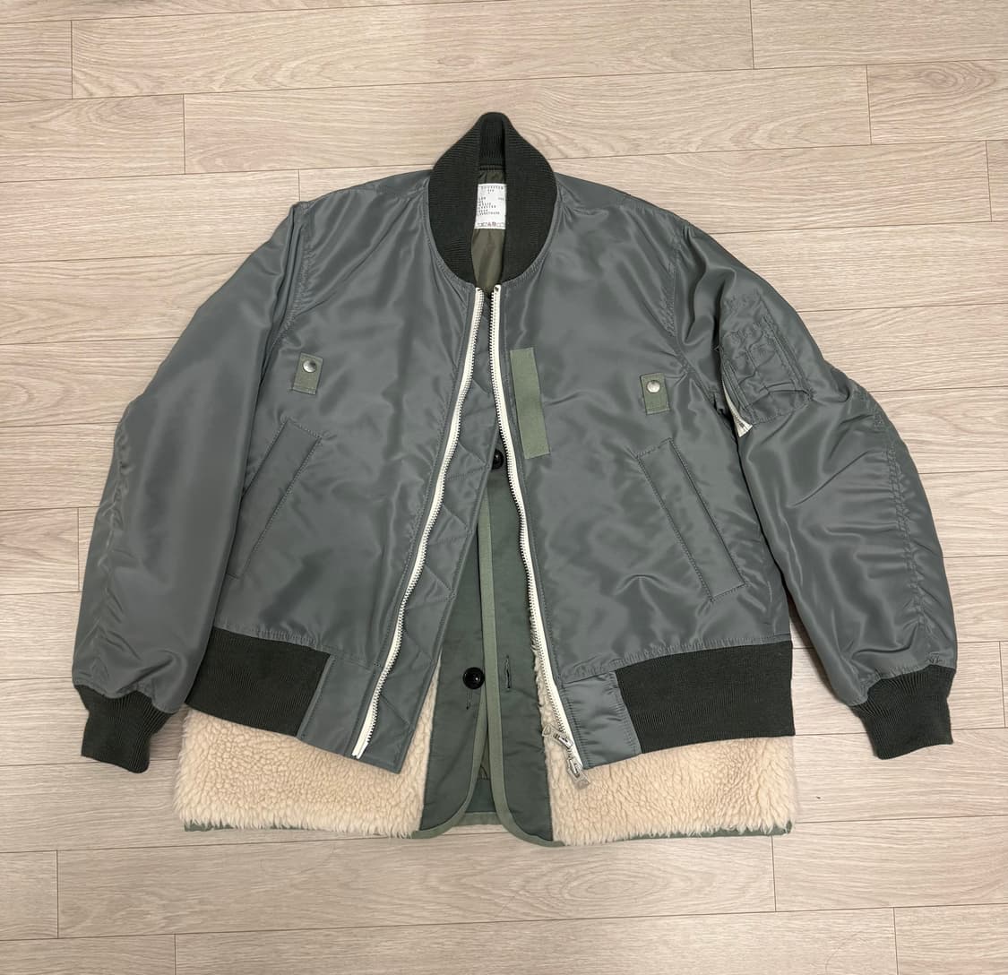 사카이 시어링 카키 봄버 자켓 (2) 상품이미지1