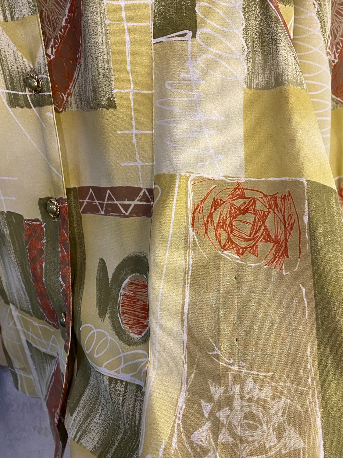 Japan vintage 반팔 블라우스 셔츠 Free 상품이미지7