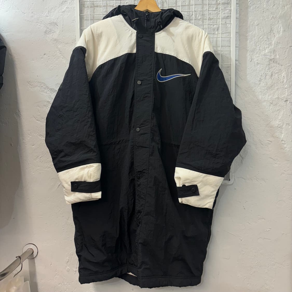 90s 나이키 올드스쿨 흰 검 돕바 자켓 M 상품이미지2