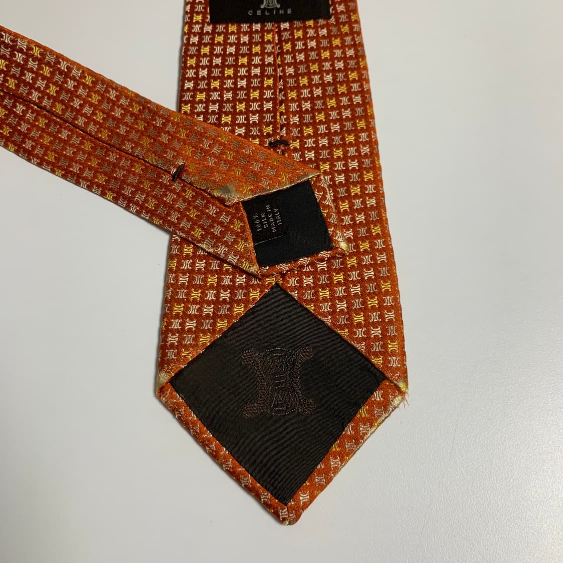 셀린느(CELINE) 모노그램 명품넥타이 B+등급 신형라벨 상품이미지6
