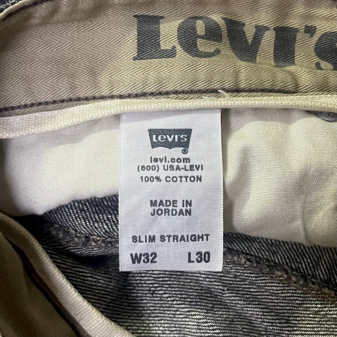 Levi's 업사이클링 믹스 텍스처 스트레이트 데님 상품이미지8