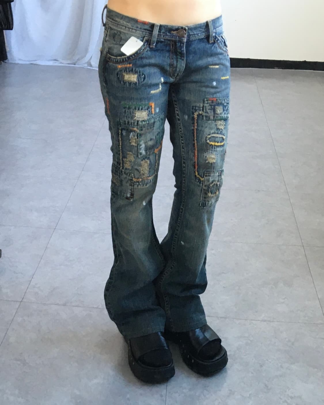 Grunge stitch point denim pants 상품이미지9