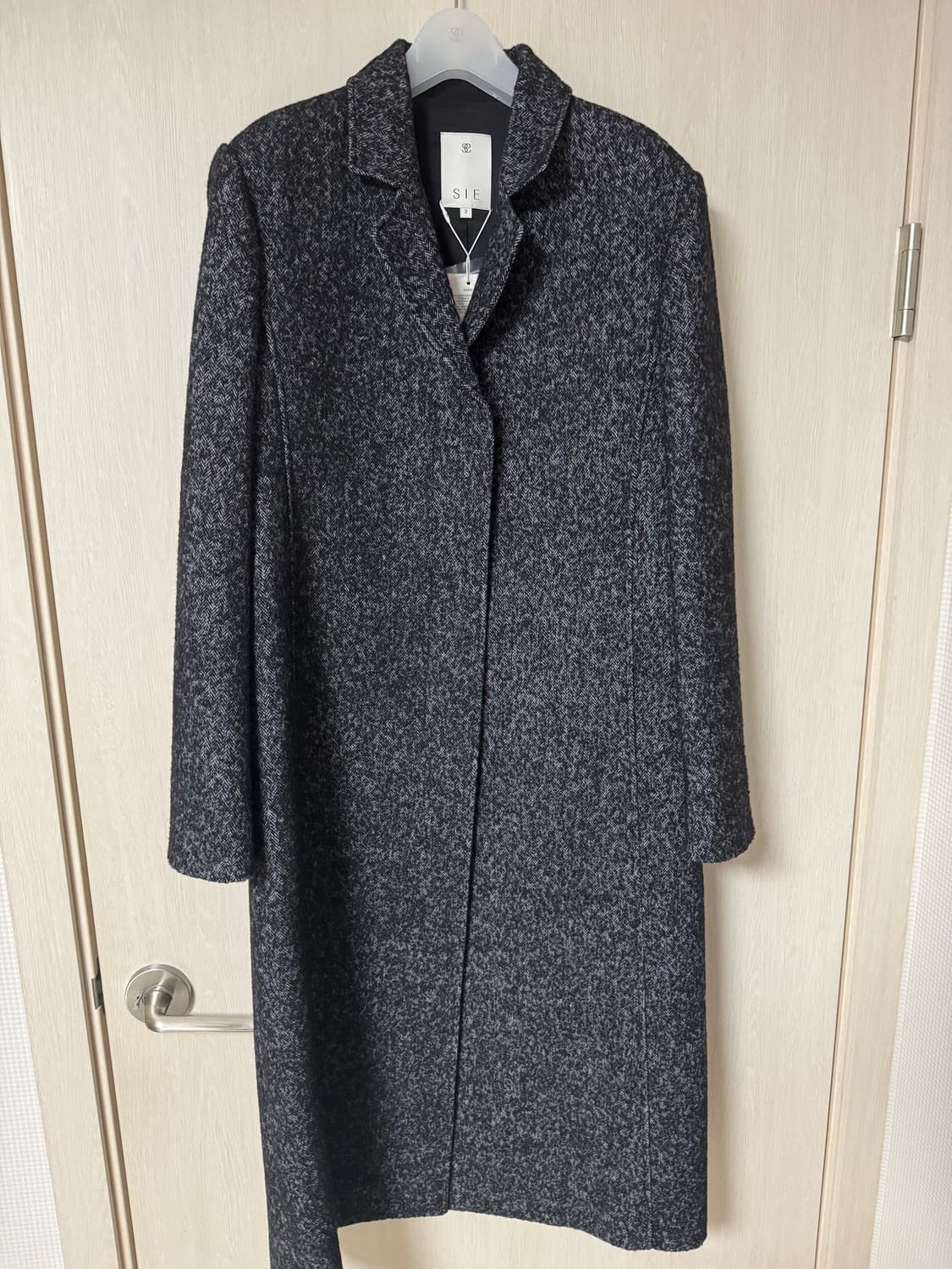 (택o) 시에 sie 셀레스트 클래식 코트 M사이즈 블랙믹스 (스탠다드) 상품이미지4