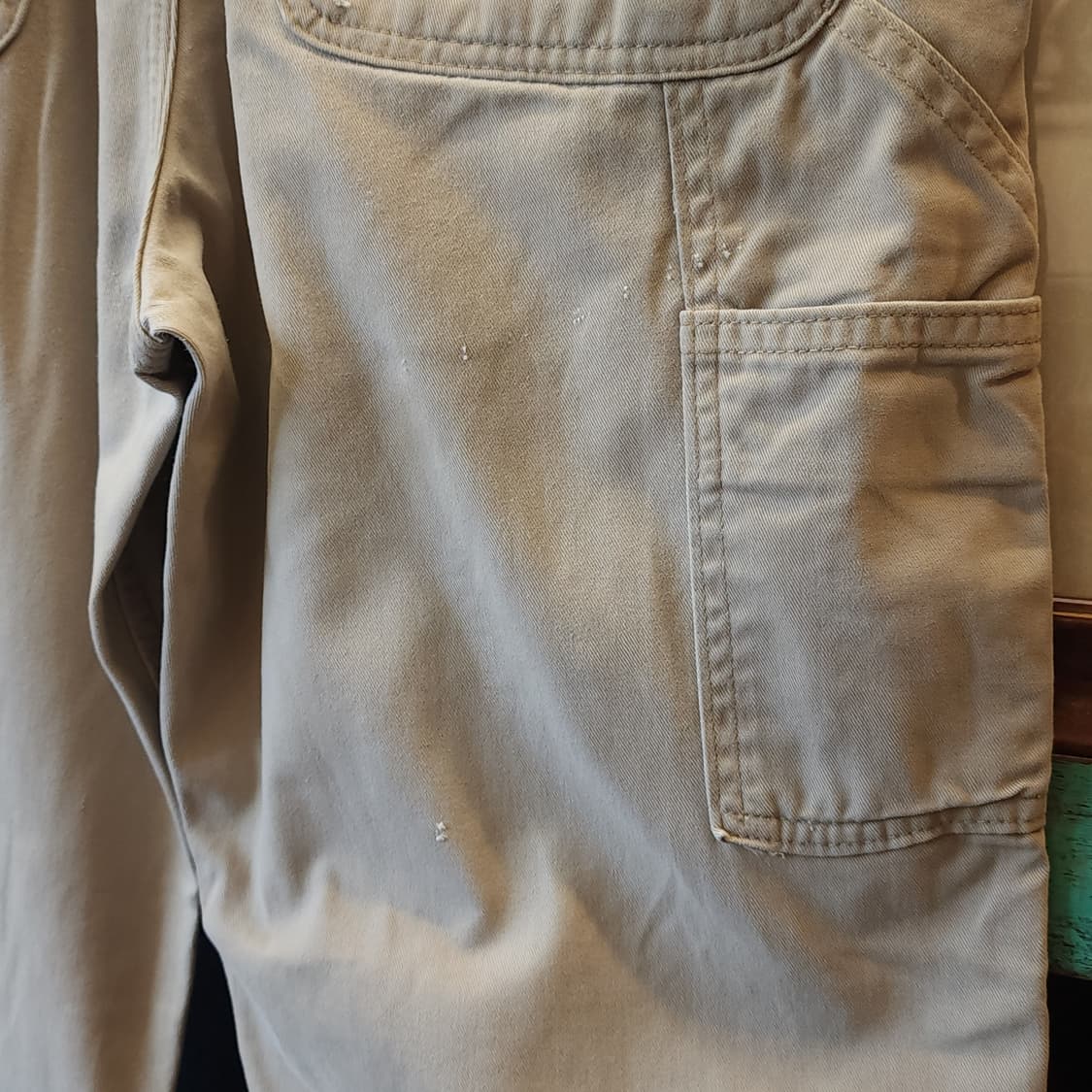 칼하트 싱글니 카펜터 워크팬츠 베이지 치노 코튼 릴렉스드 핏 36x30 상품이미지9