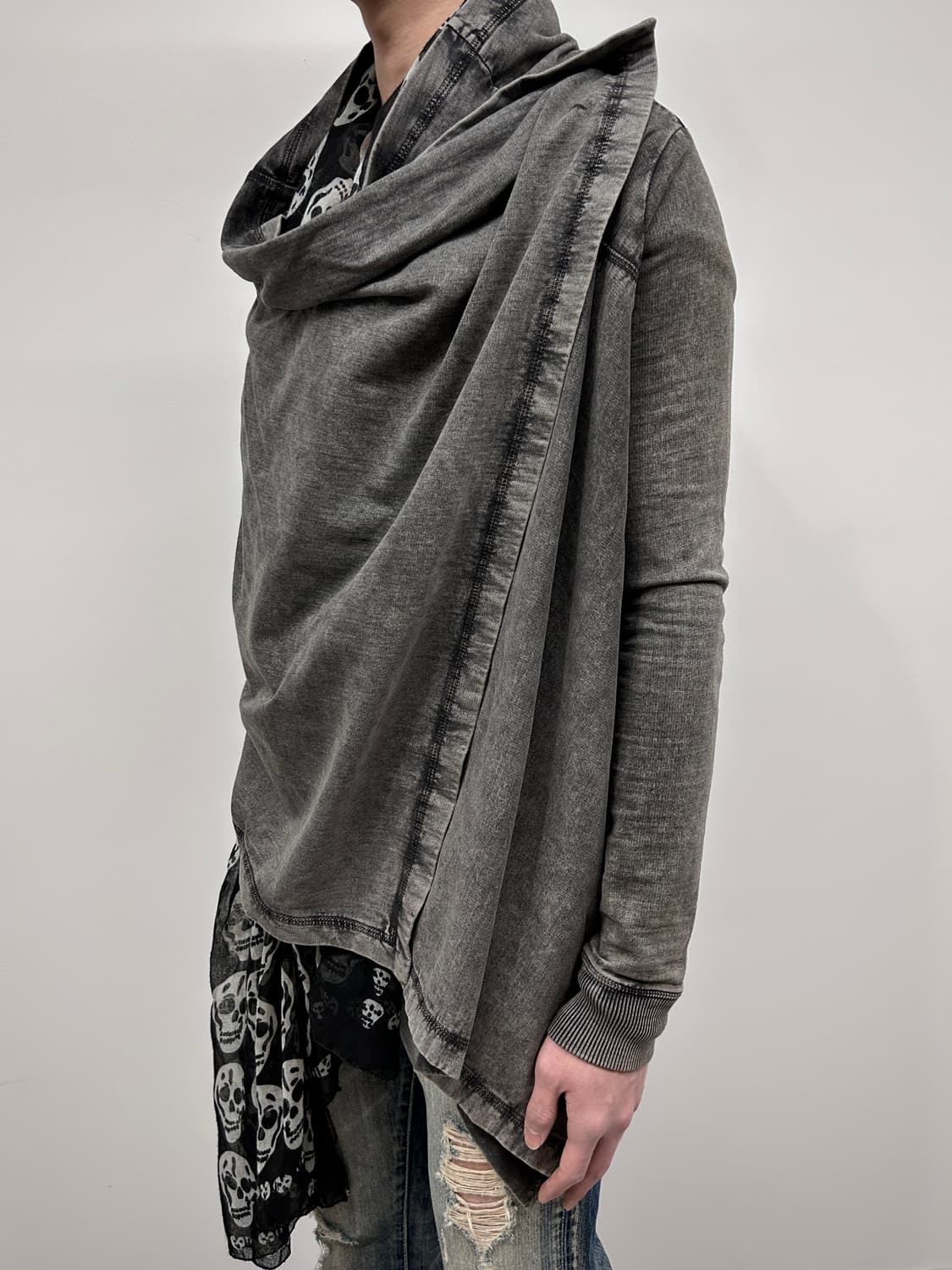 올세인츠 사선 드레이프 가디건  상품이미지2