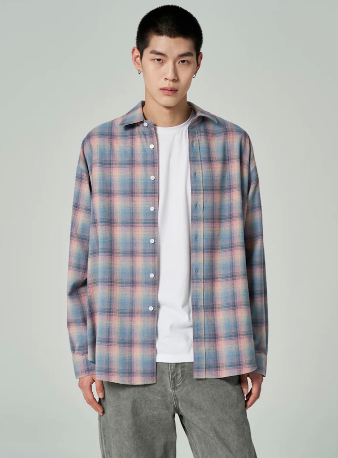 에잇세컨즈 멀티 컬러 체크 셔츠 m 사이즈 상품이미지1