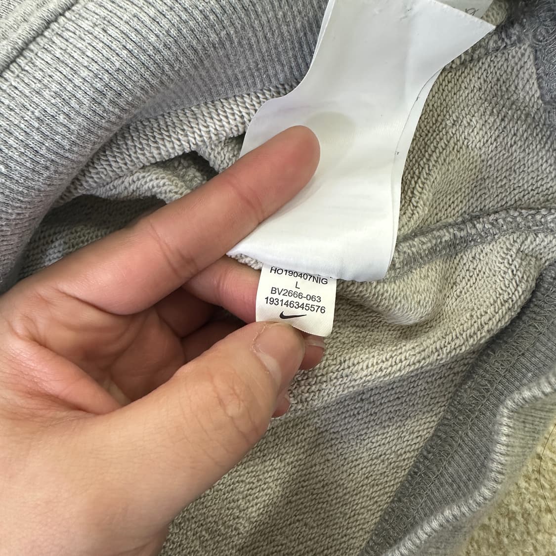 L 나이키 그레이 맨투맨 0319D 상품이미지2