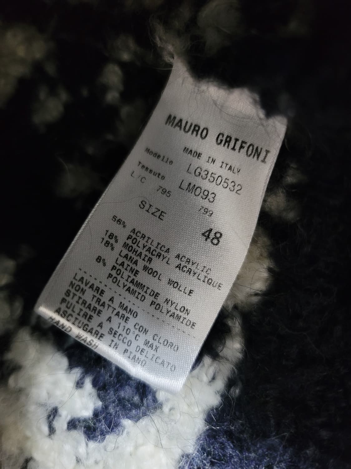 마우로 그리포니 이태리 라마울 두툼 니트가디건 48표기 100정 상태극상 상품이미지5