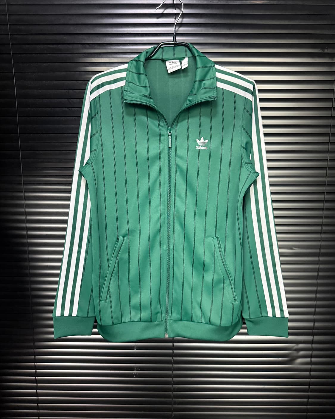 아디다스 스트라이프 초록 그린 스트라이프 올드스쿨 져지 저지 트랙탑 집업 상품이미지3