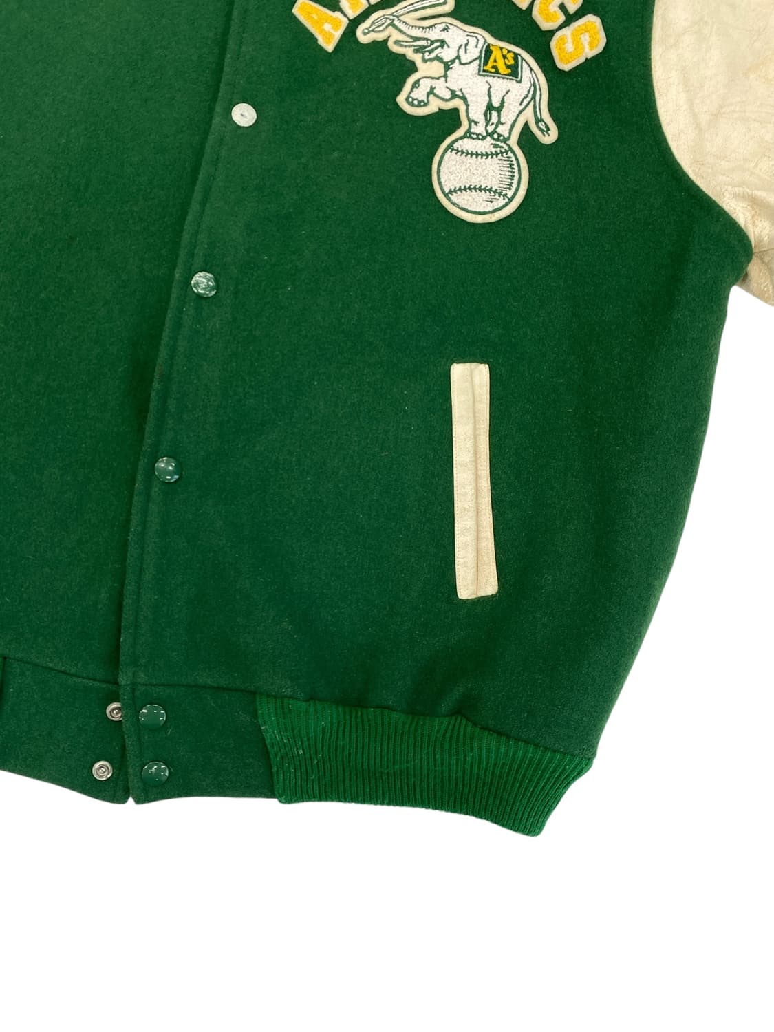 80's Chalk Line 오클랜드 A's 바시티 자켓 상품이미지4