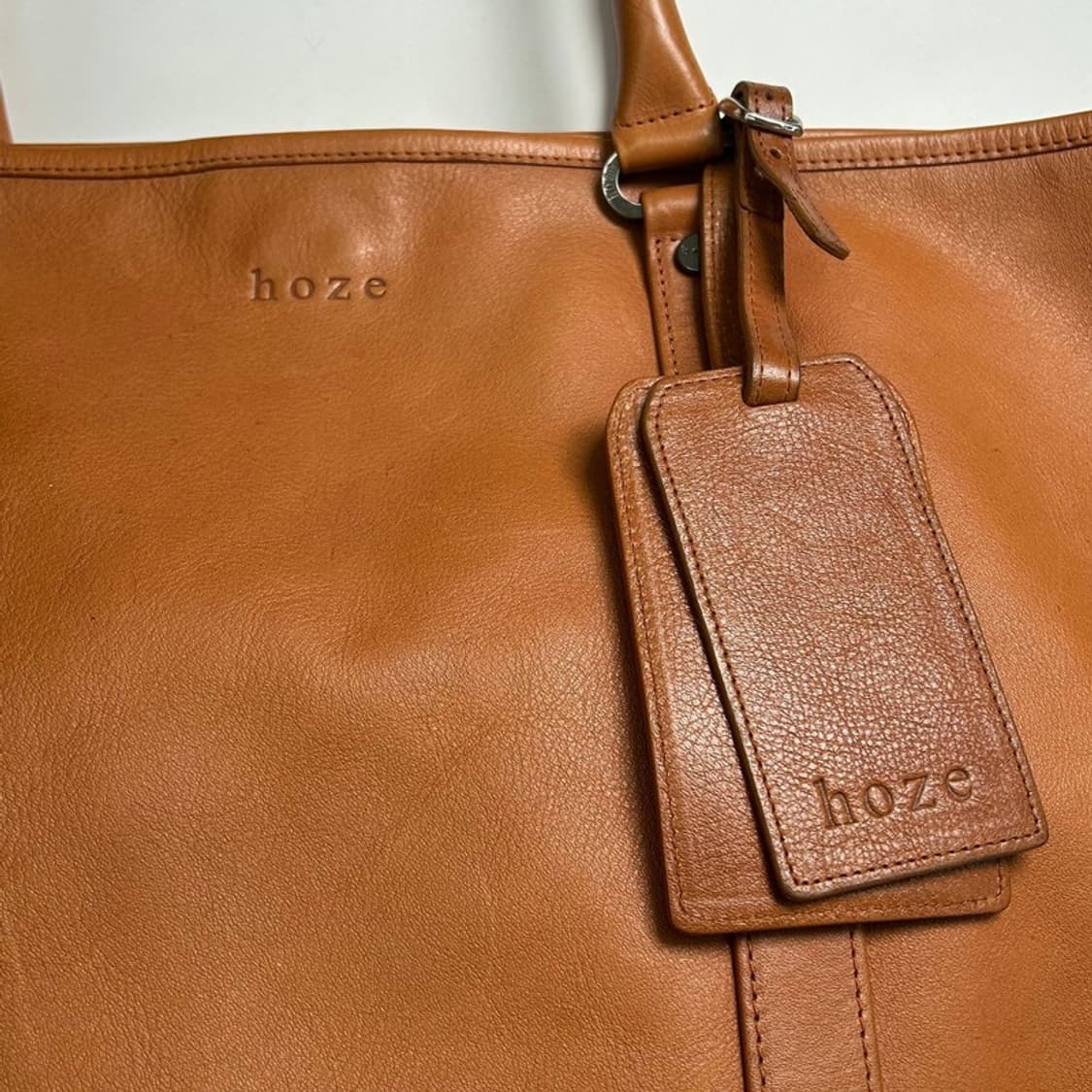 Hoze 브라운 레더 도트백 상품이미지2