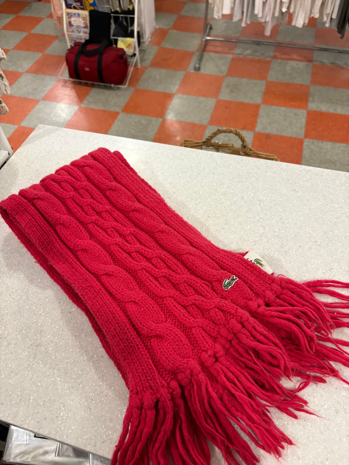 라코스테 꽈베기 머플러 상품이미지2