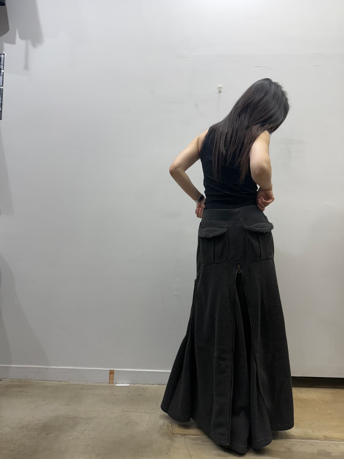 멀티집업 밴딩 롱 스커트 상품이미지5