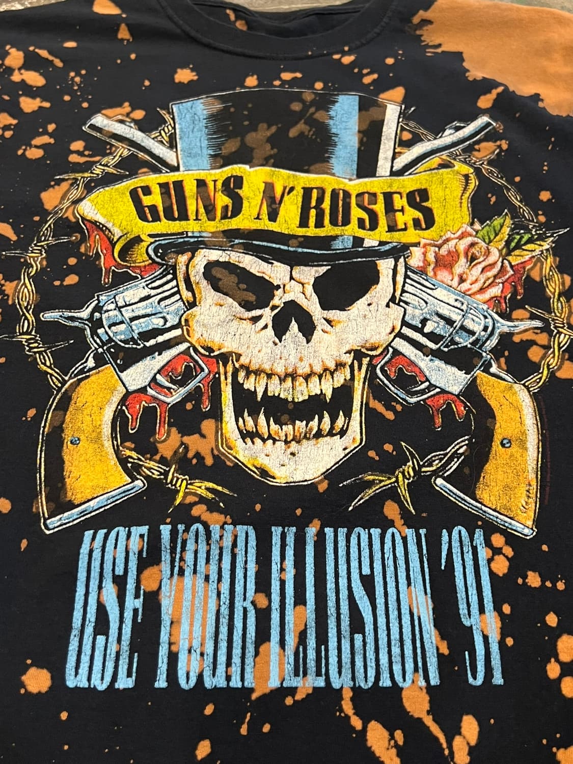 [M] 건즈앤로지스 Use Your Illusion 스컬 그래픽 밴드티 상품이미지6