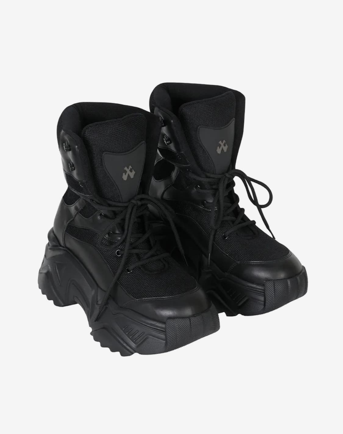 와이이이엘 PLATFORM BOOTS SNEAKERS BLACK 상품이미지1