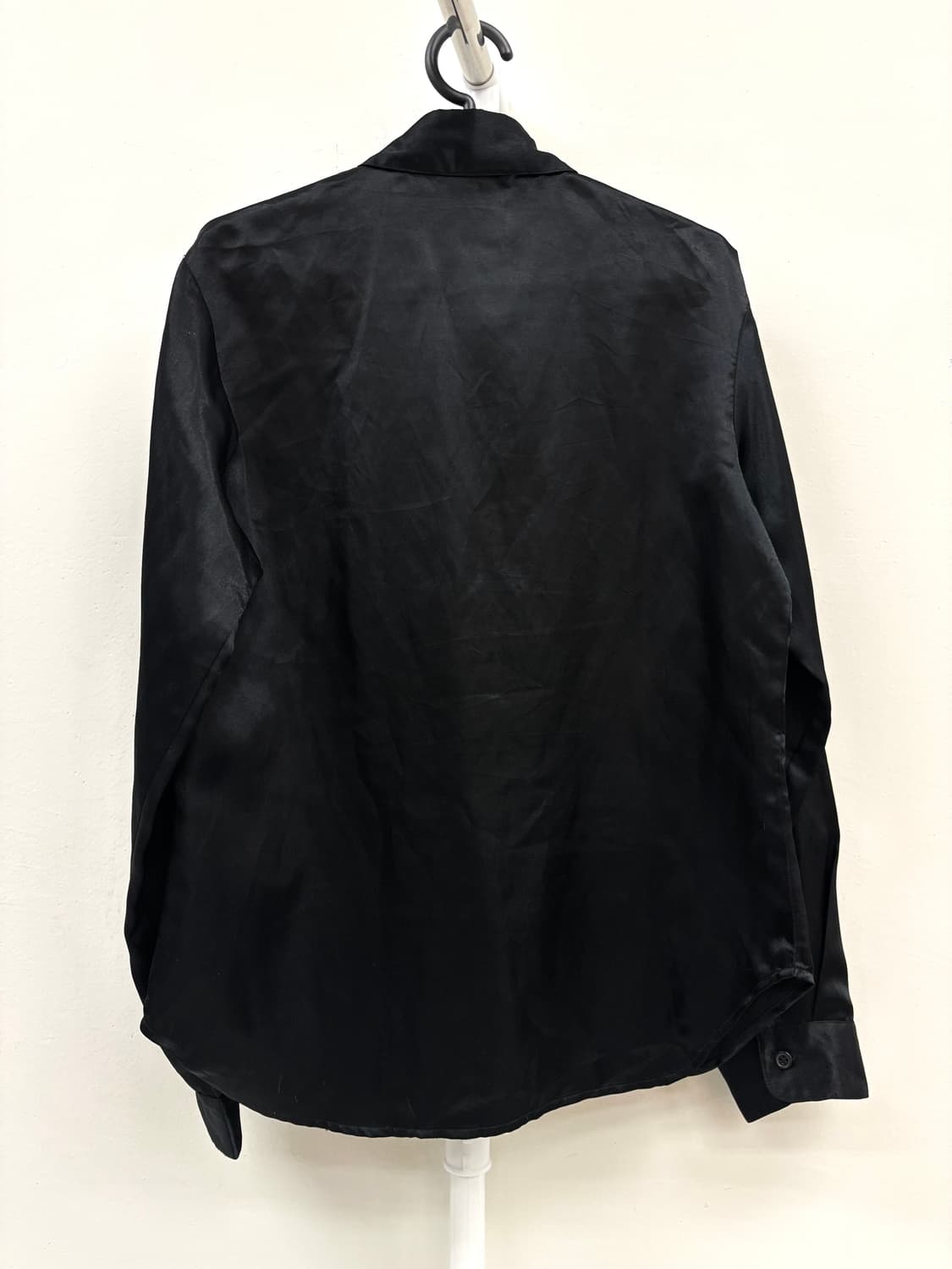 빈티지 블랙 새틴 셔츠 상품이미지3
