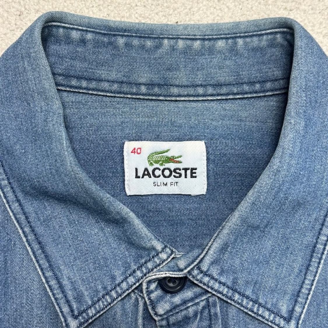 LACOSTE 중청 데님 셔츠 40 상품이미지7
