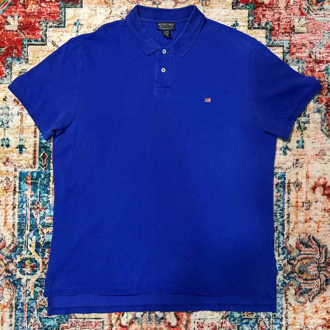 [XL] 폴로 진컴퍼니 성조기 로고 카라 반팔  상품이미지1