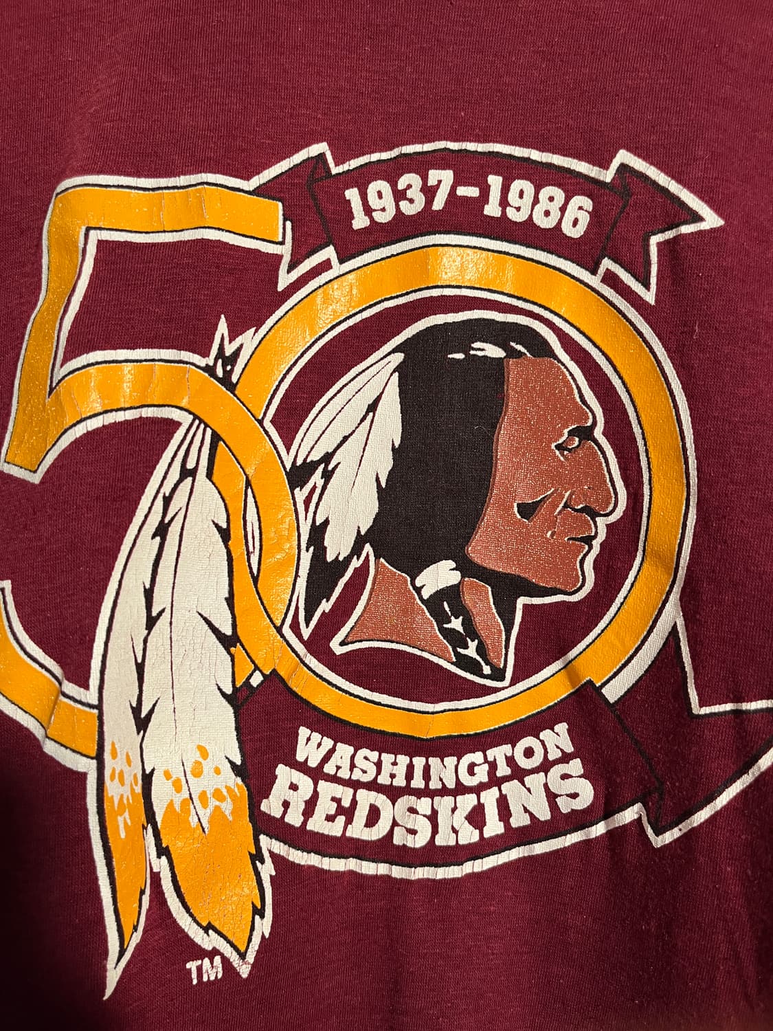 1980s Logo7 워싱턴 red skins football 티셔츠 상품이미지2