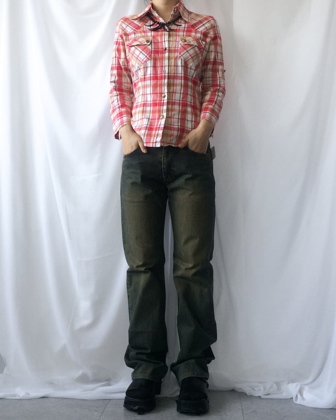 Check pattern shirt 상품이미지1