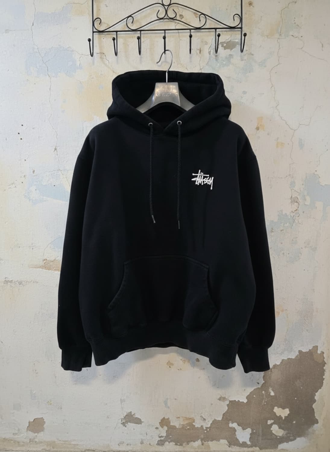 스투시 블랙 후드티 L 상품이미지1