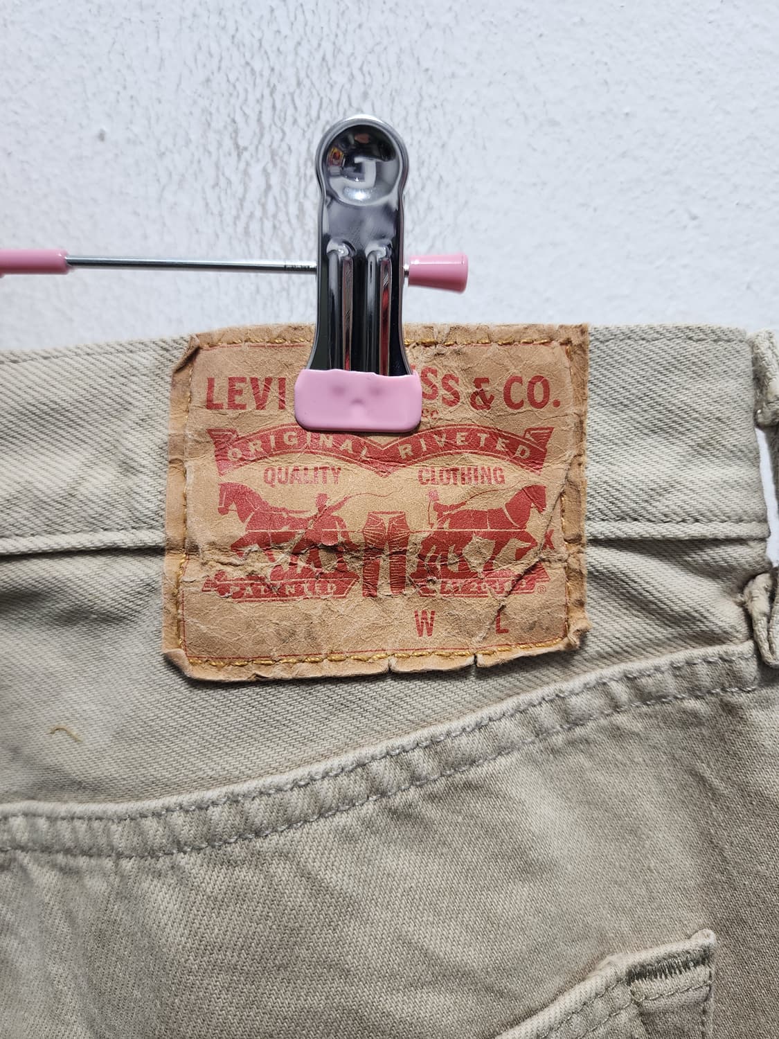 리바이스 501 베이지 빈티지 청바지 상품이미지3