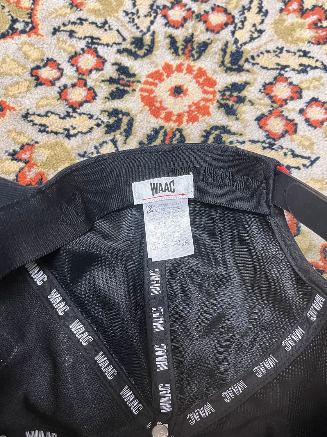 [OS] 왁 WAAC 자수 로고 볼캡 블랙 상품이미지4