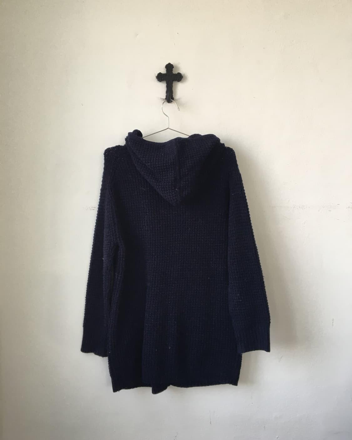 Double button hood knit cardigan 상품이미지4