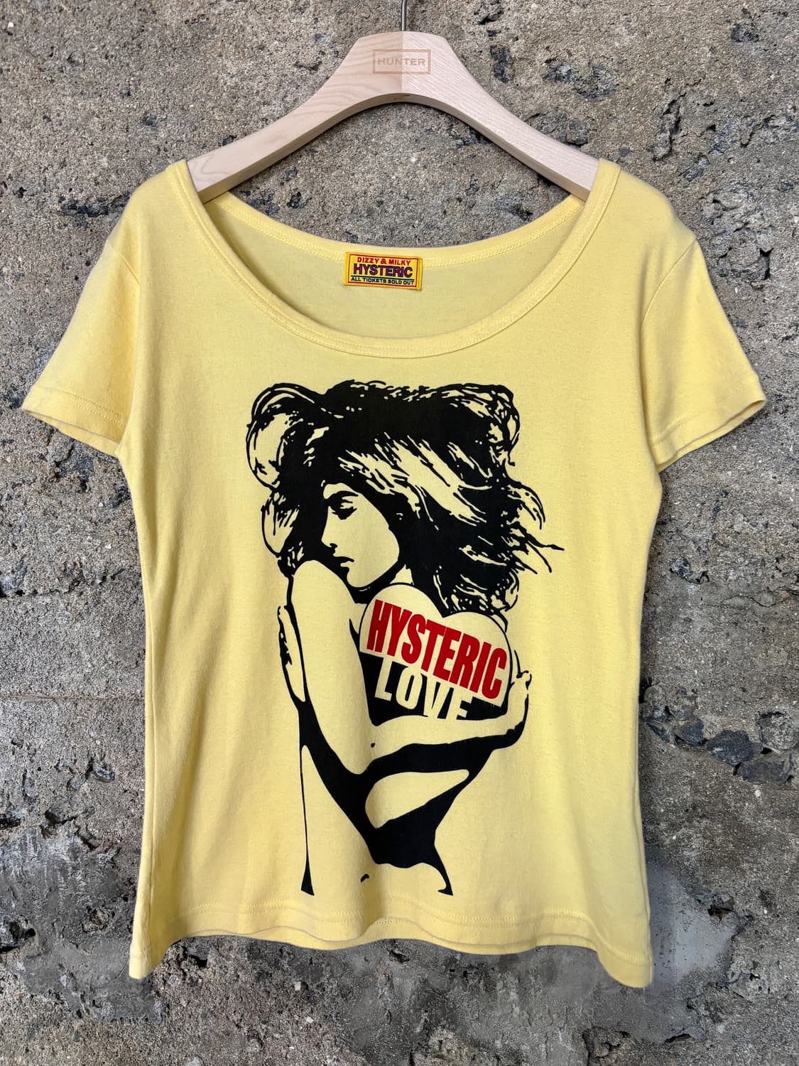 정품 Hysteric Glamour 그래픽 티셔츠 / Yellow 상품이미지1