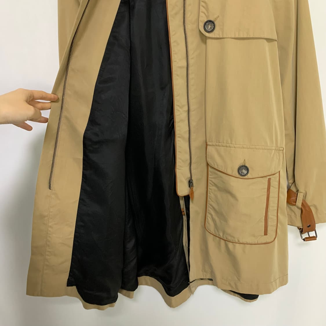 디젤 빈티지 트렌치 자켓 xs 카멜 상품이미지5