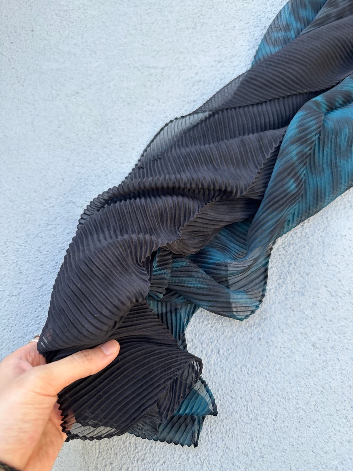 NONE pleated Leopard Print Scarf 상품이미지8