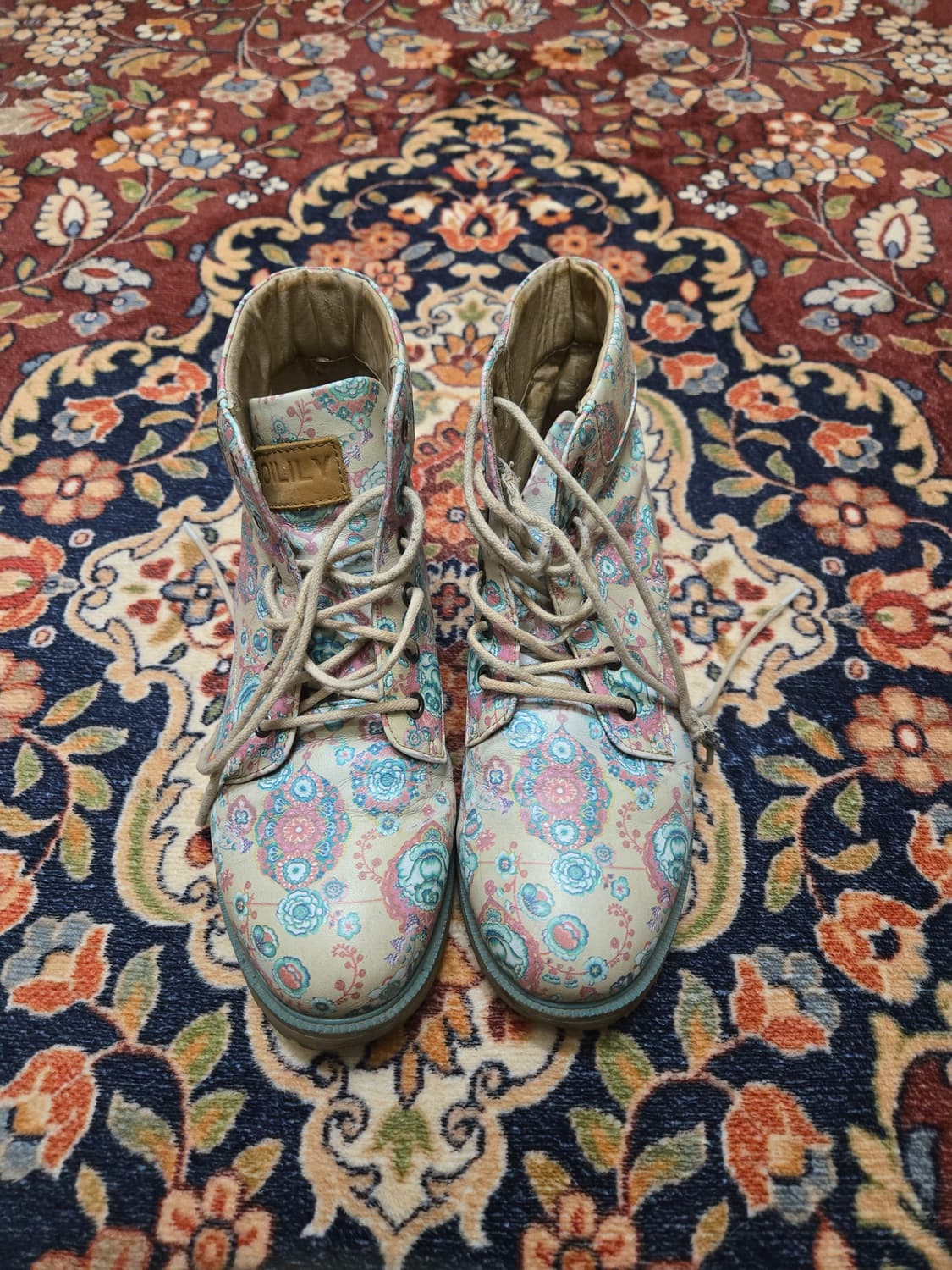 오일릴리(OILILY) 멀티 패턴 레더 워커 부츠 eu36/230-235 상품이미지2