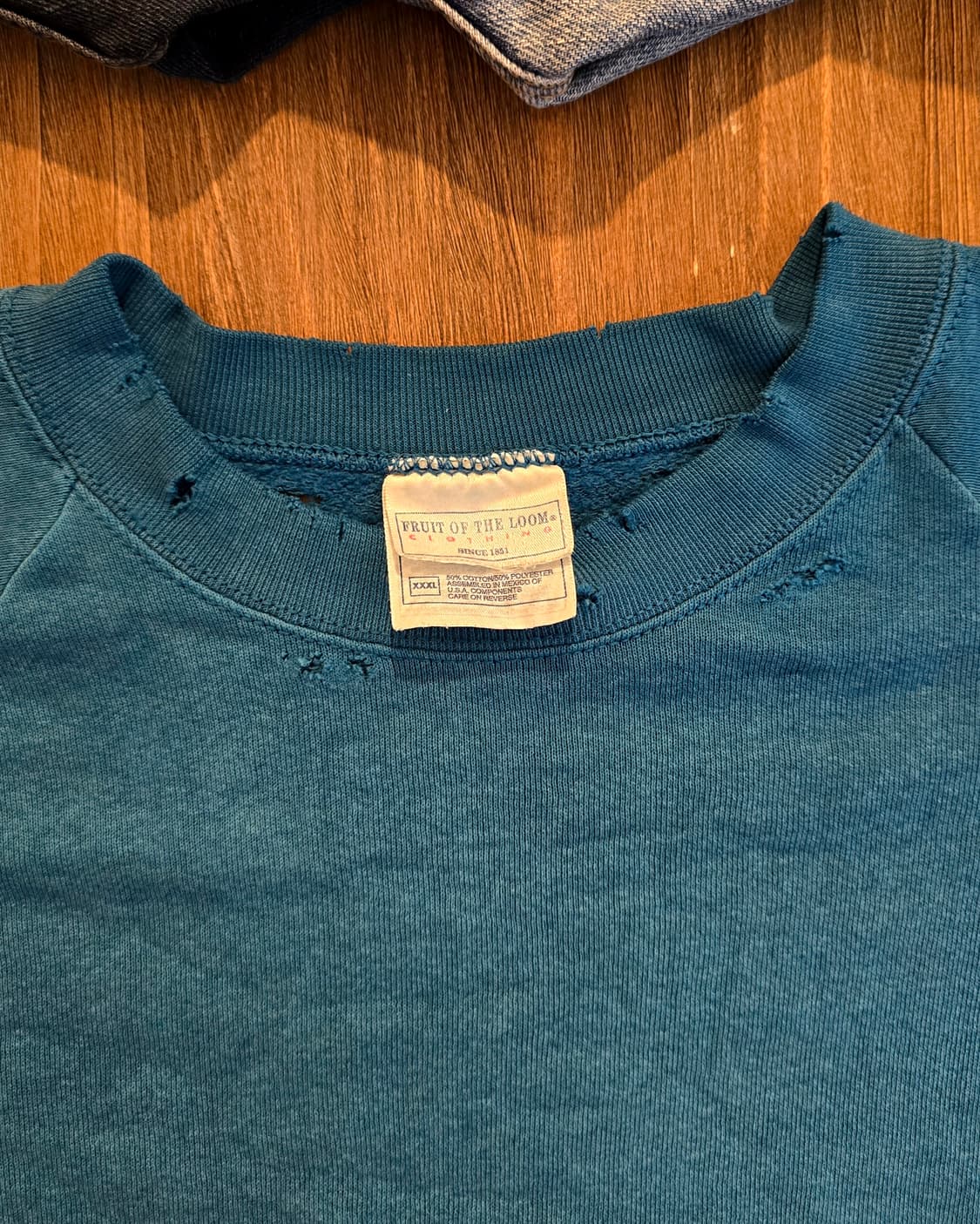Fruit of The Loom Distressed Blank 스웻 셔츠 상품이미지3