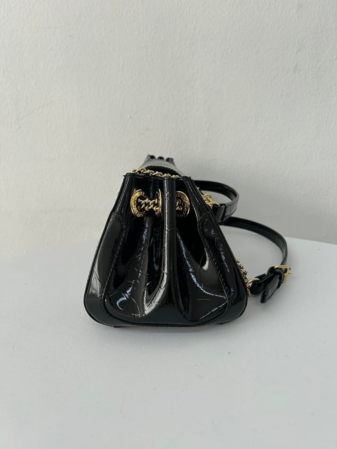 러브캣 페이던트 레더 하트 락 체인 호보 숄더백 상품이미지3