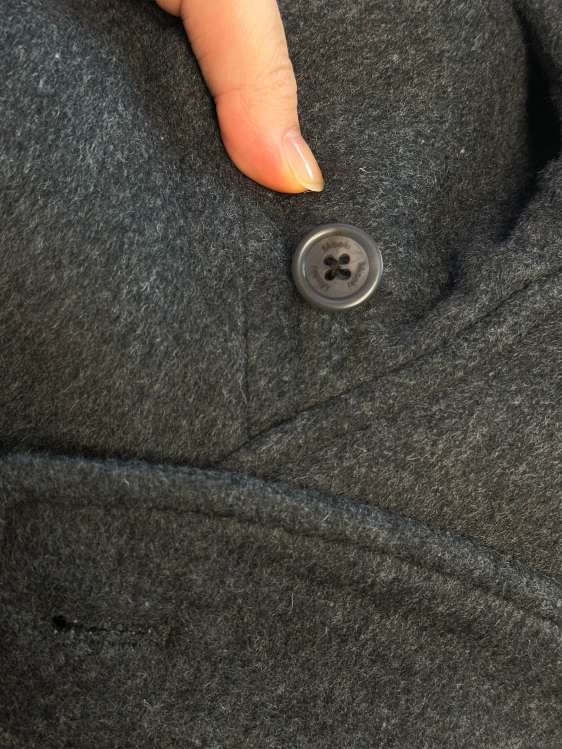 미세키서울 더플 후디 숏코트 차콜 상품이미지8