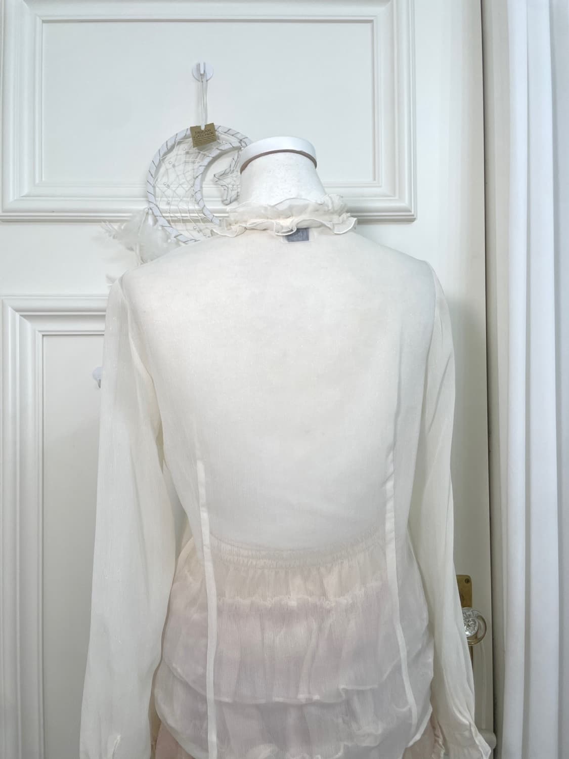 ivory ruffle bow princess blouse 상품이미지4