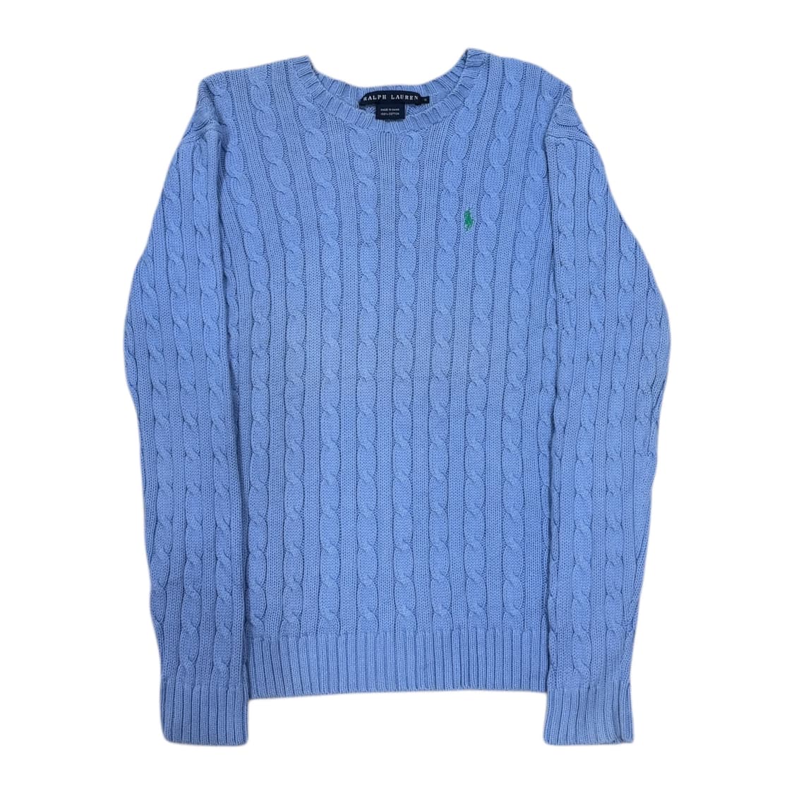 폴로 랄프로렌 케이블 꽈배기 소라색 니트 S 상품이미지1