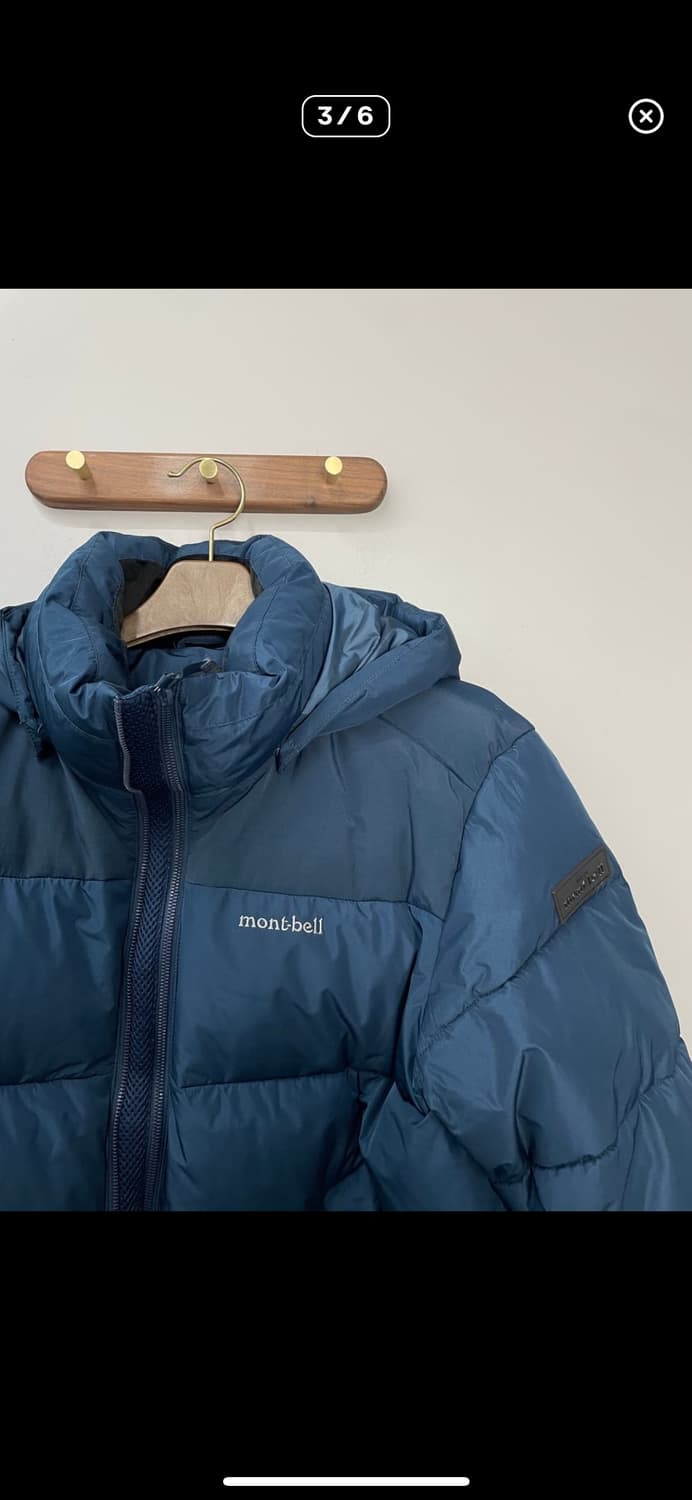 몽벨 청록 후드 패딩 A3129 상품이미지3