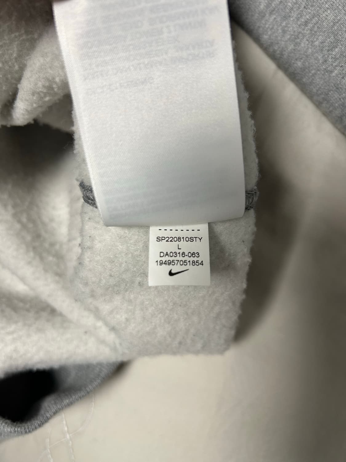 나이키 NRG 솔로 스우시 플리스 후드 L 사이즈 (DA0316-063) 상품이미지5