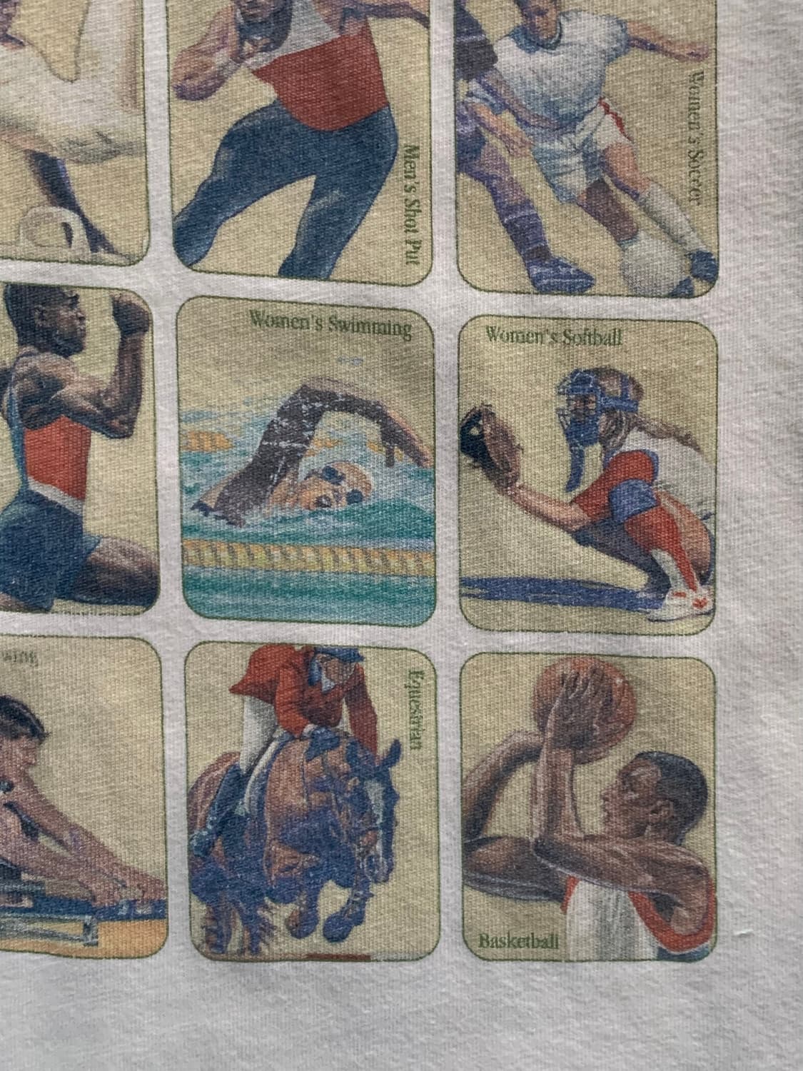 1996 애틀란타 올림픽 게임 스탬프 세트 프린팅 티셔츠 상품이미지7