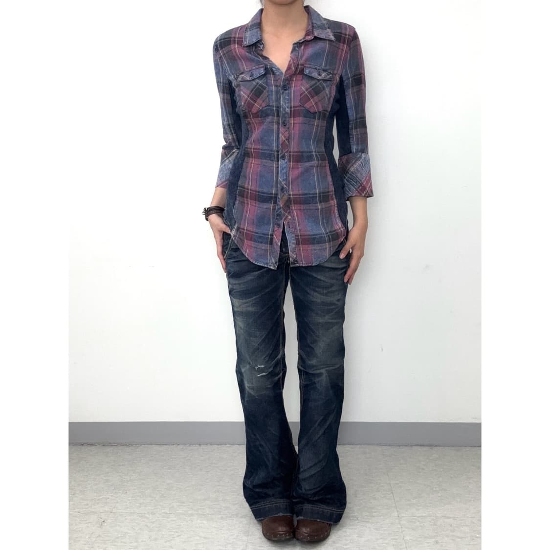 빈티지 y2k 웨스턴 셔츠 상품이미지4